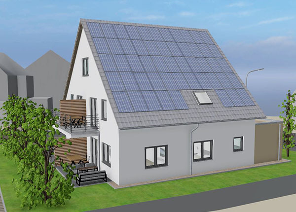 Haus 1 Frontansicht 3 Etagen