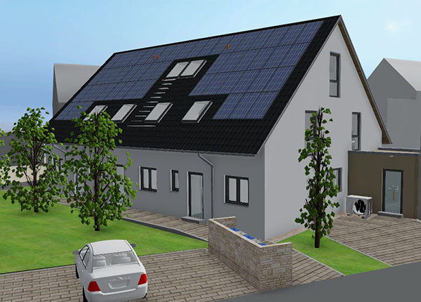 Haus 2 Frontansicht 3 Etagen