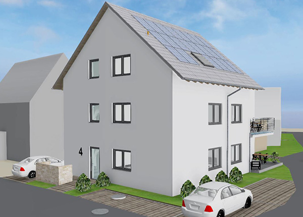 Haus 3 Frontansicht 3 Etagen